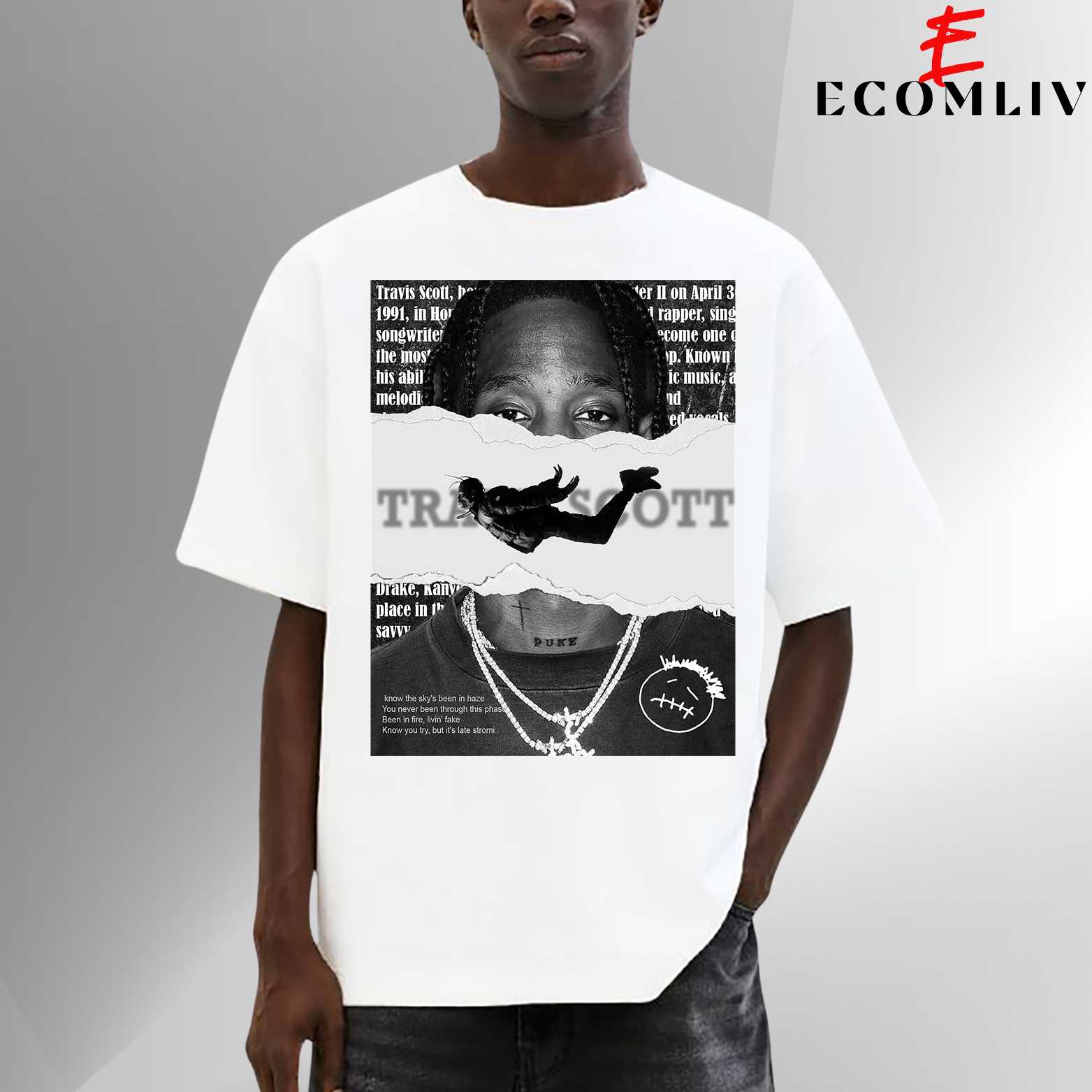 Travis Scott Retro T Shirt, Unisex Rap Tee, Streetwear Merch Appare